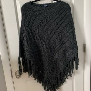 Chaps dark Gray shawl one size